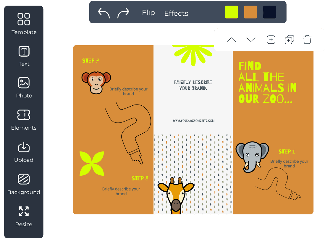 Бесплатно создайте рекламные буклеты онлайн