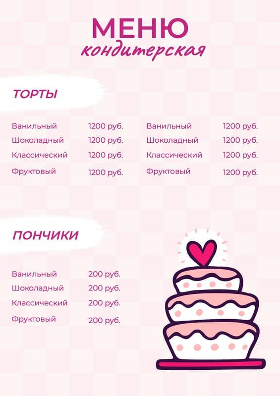 Шоколадный Деликатес: Меню Кондитера в Розовых Тонах