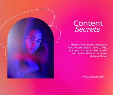 Секреты Контента, Розовый Бизнес Пост в Facebook