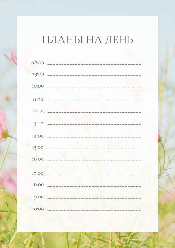 Легкий Планировщик Ежедневного Распорядка